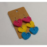 Pride Heart Earrings - Pansexual