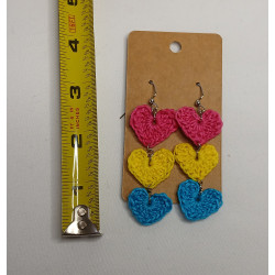 Pride Heart Earrings - Pansexual