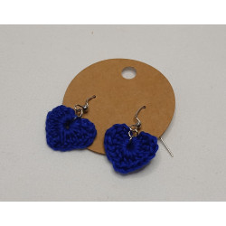 Earrings - Heart - Dark Blue