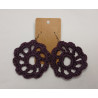 Earrings - Mandala - Dark Purple (Extra Large)