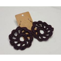 Earrings - Mandala - Dark Purple (Extra Large)