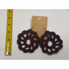 Earrings - Mandala - Dark Purple (Extra Large)