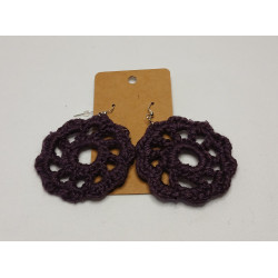 Earrings - Mandala - Dark Purple (Large)