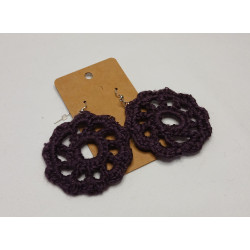 Earrings - Mandala - Dark Purple (Large)