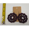 Earrings - Mandala - Dark Purple (Large)