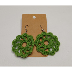 Earrings - Mandala - Green (Large)