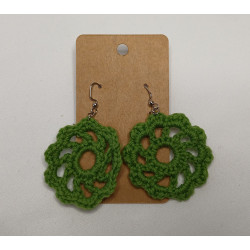 Earrings - Mandala - Green (Large)