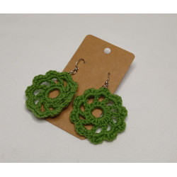 Earrings - Mandala - Green (Large)