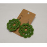 Earrings - Mandala - Green (Large)