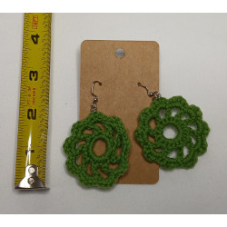 Earrings - Mandala - Green (Large)