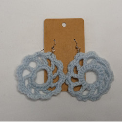 Earrings - Mandala - Light Blue (Large)